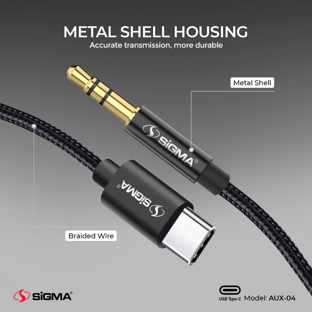 USB Type C to 3.5mm Audio Cable AUX-04