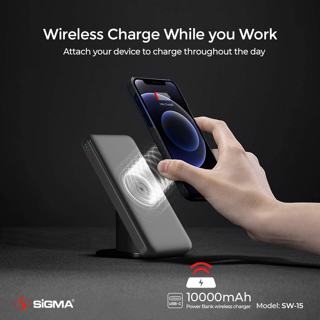 Sigma Wireless Power Bank 10000mAh SW-15